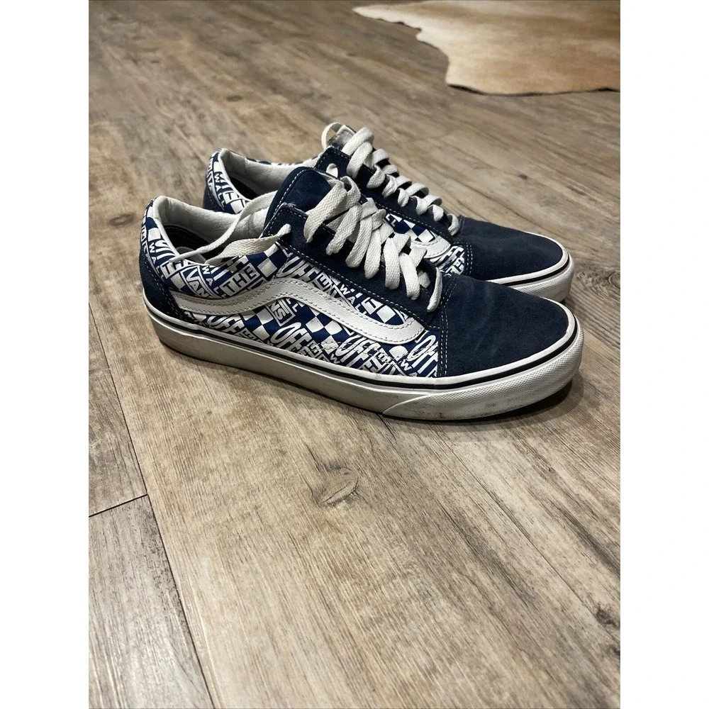 Vans Off the Wall Canvas Womens Size 10Shoes White/Gray Mens sz 8.5